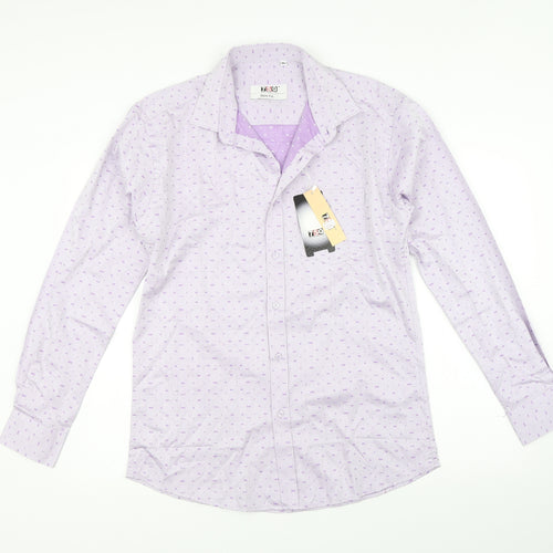 7sq Mens Purple    Button-Up Size XL