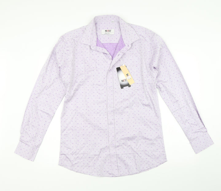 7sq Mens Purple Button-Up Size XL
