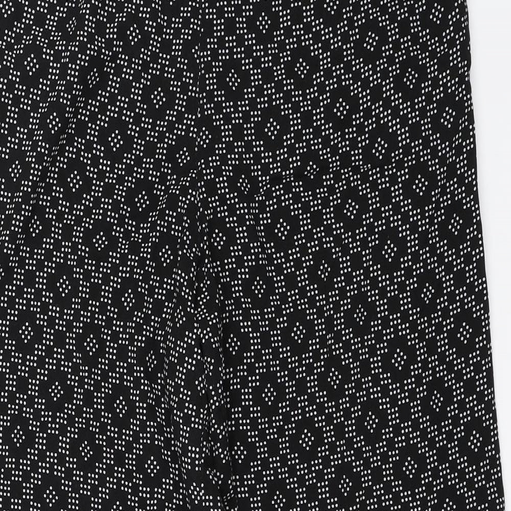 Damart Womens Black Argyle/Diamond  Trousers  Size 14 L29 in