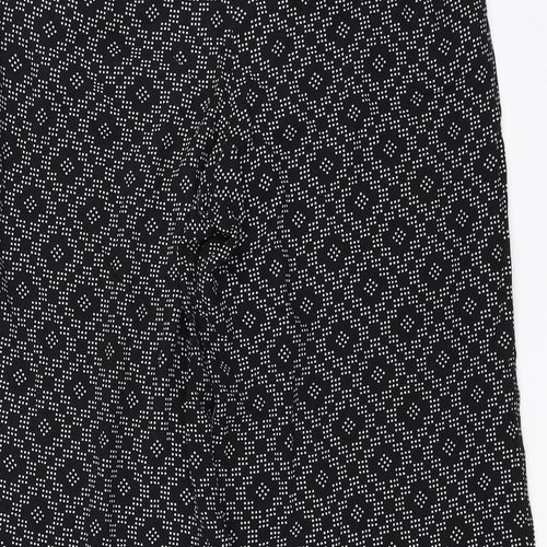 Damart Womens Black Argyle/Diamond  Trousers  Size 14 L29 in