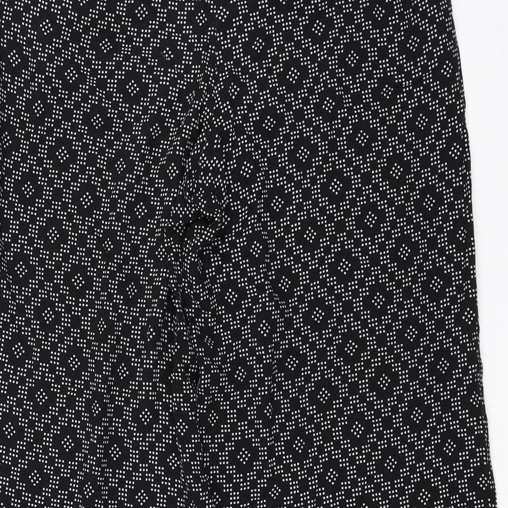 Damart Womens Black Argyle/Diamond  Trousers  Size 14 L29 in