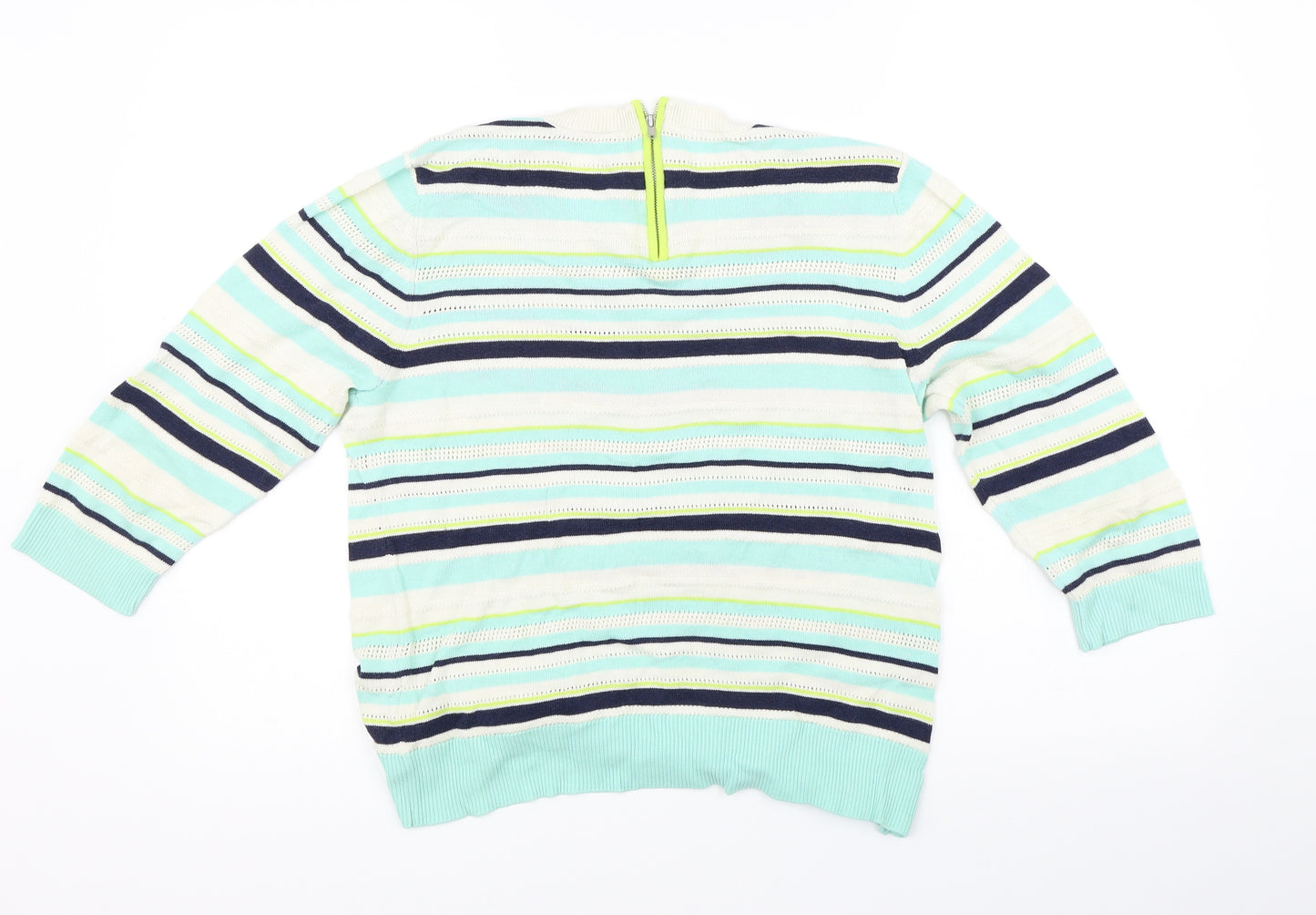 Oasis Womens Multicoloured Striped  Pullover Jumper Size M