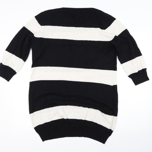 NEXT Womens Black Striped  Jumper Dress  Size 16