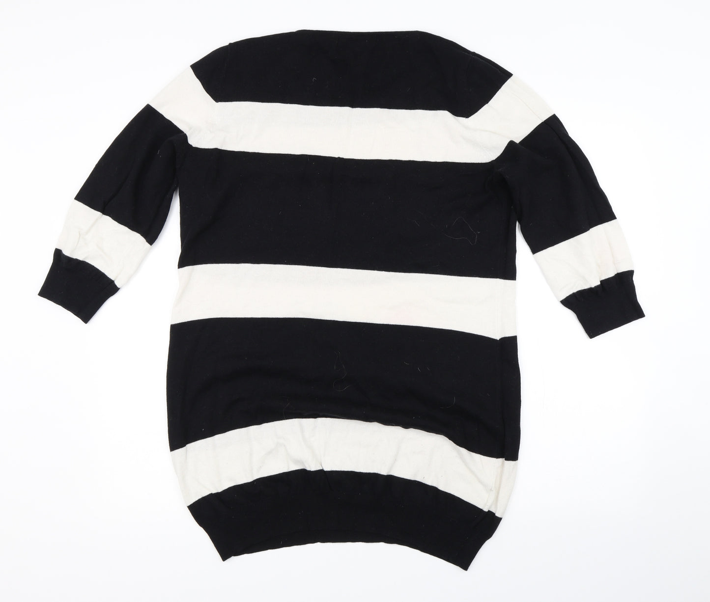 NEXT Womens Black Striped  Jumper Dress  Size 16