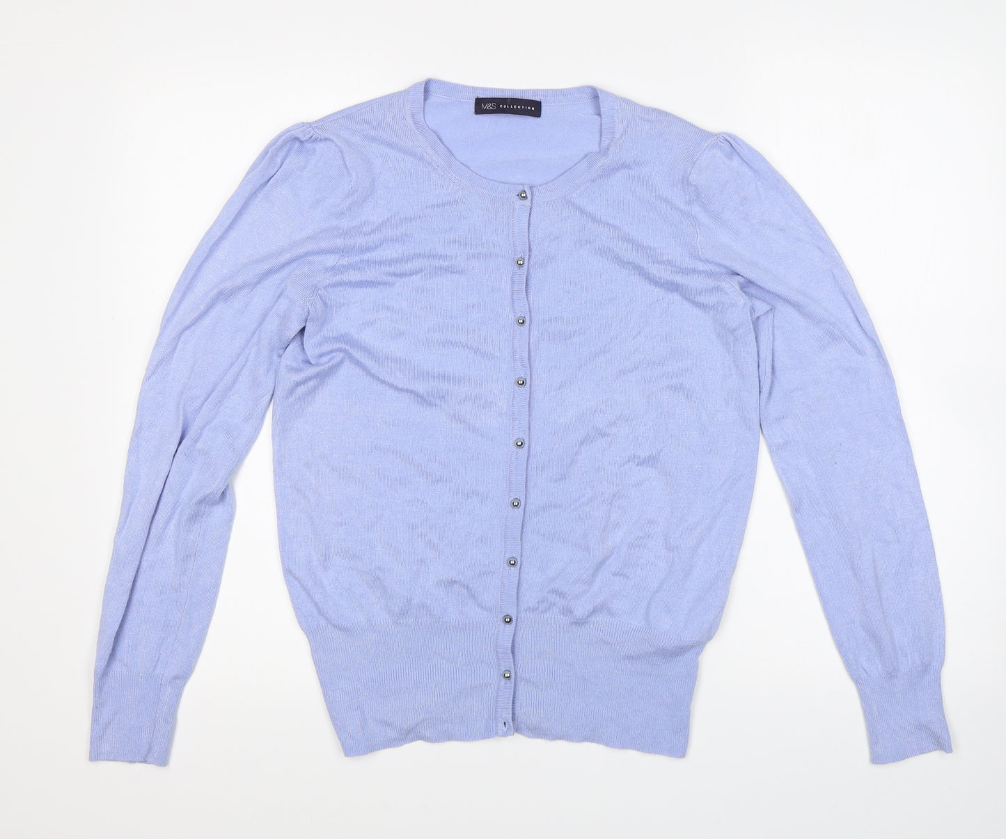 Marks and Spencer Womens Blue   Cardigan Jumper Size 10