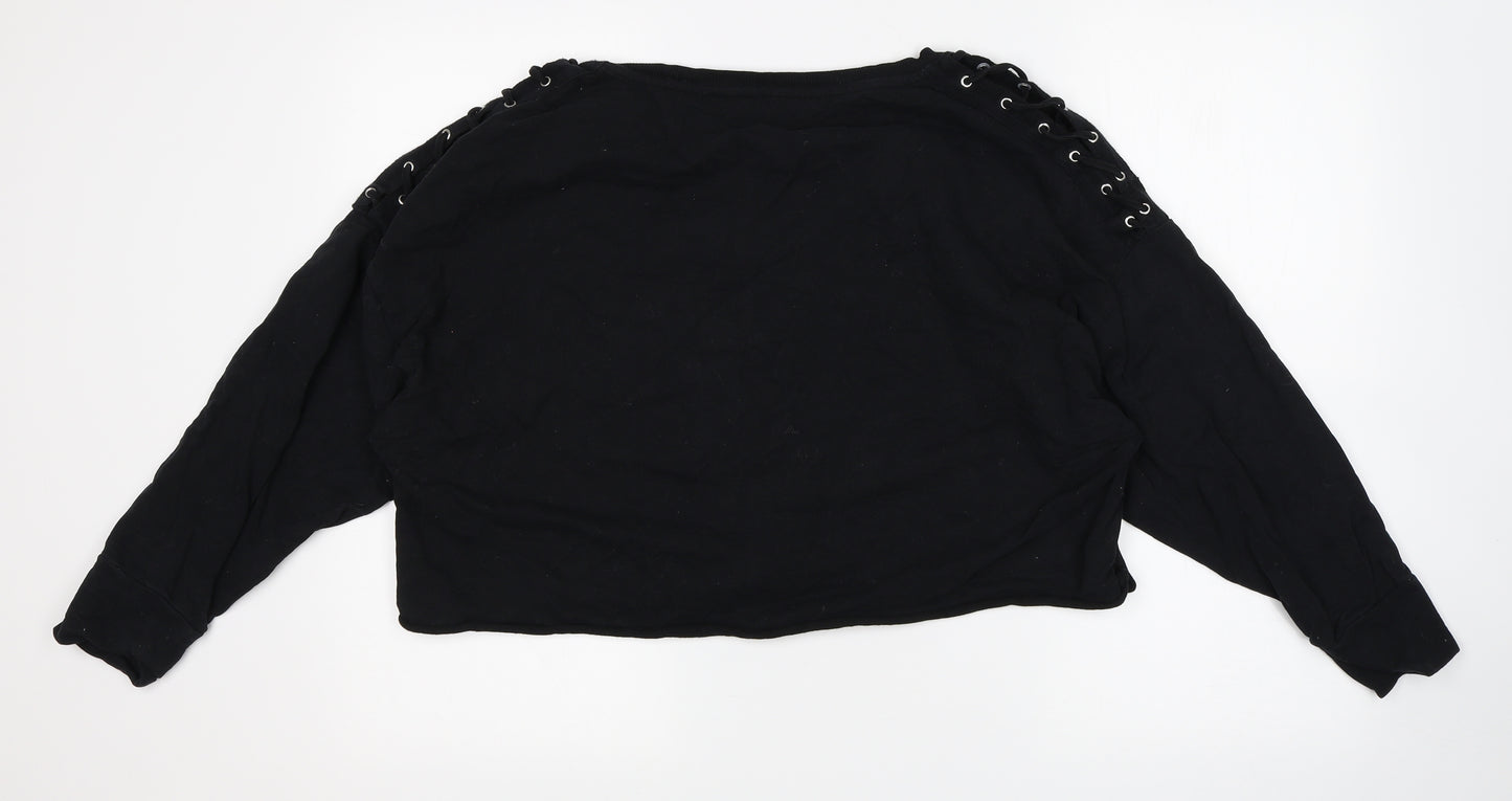 Atmosphere Womens Black   Pullover Sweatshirt Size 12