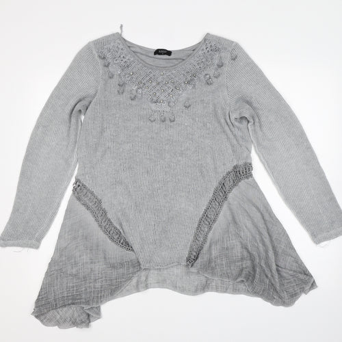 Klass Womens Grey   Pullover Jumper Size M