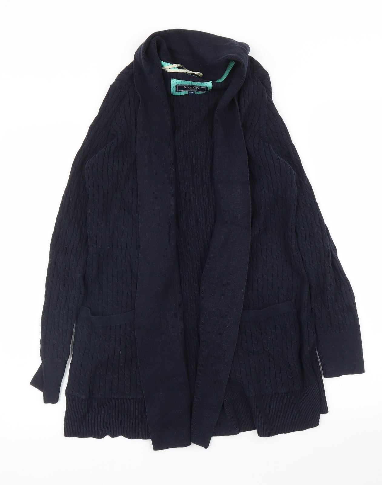 Debenhams Womens Blue   Cardigan Jumper Size 14