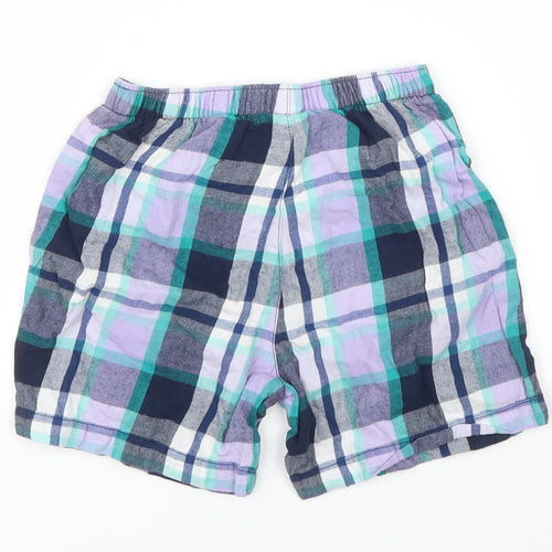 TU Boys Purple Plaid  Sweat Shorts Size 5 Years
