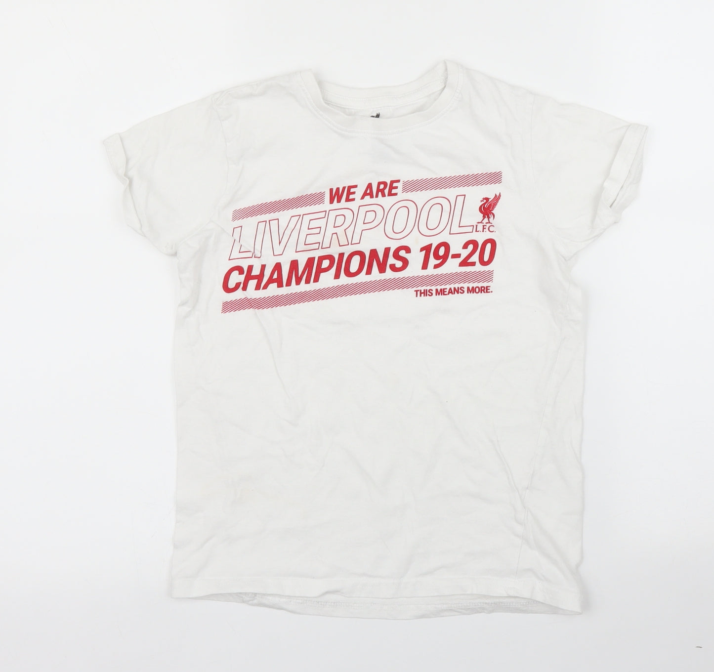 LCF Boys White   Basic T-Shirt Size 9 Years  - LIVERPOOL FC