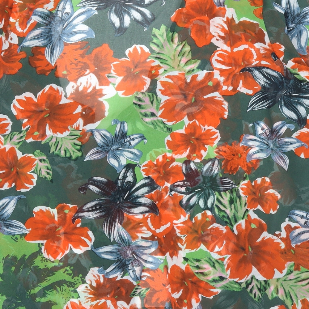 George Womens Green Floral  Kimono Blouse Size 20
