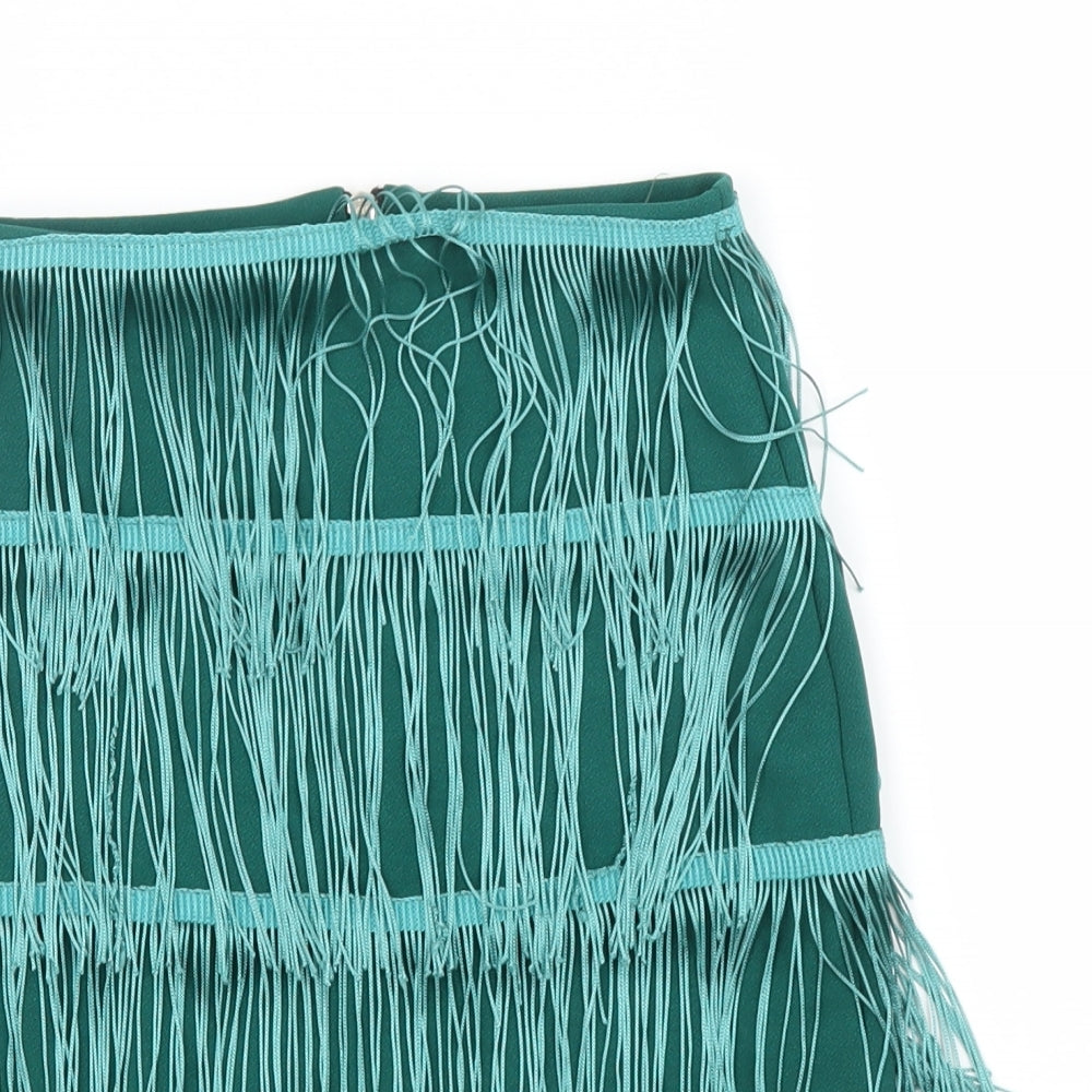 PRETTYLITTLETHING Womens Green   A-Line Skirt Size 4