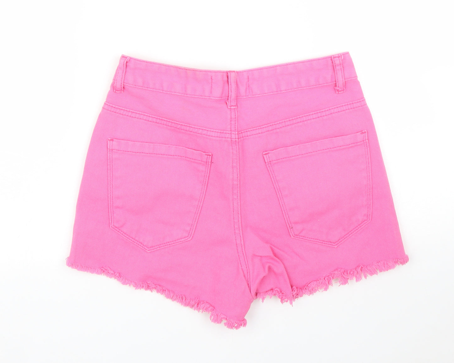 New Look Womens Pink  Denim Cut-Off Shorts Size 8