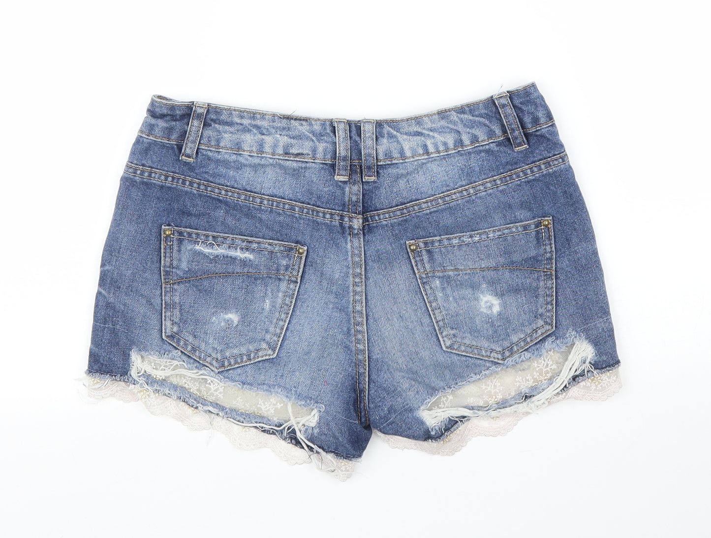 YesYes Womens Blue  Denim Hot Pants Shorts Size 6
