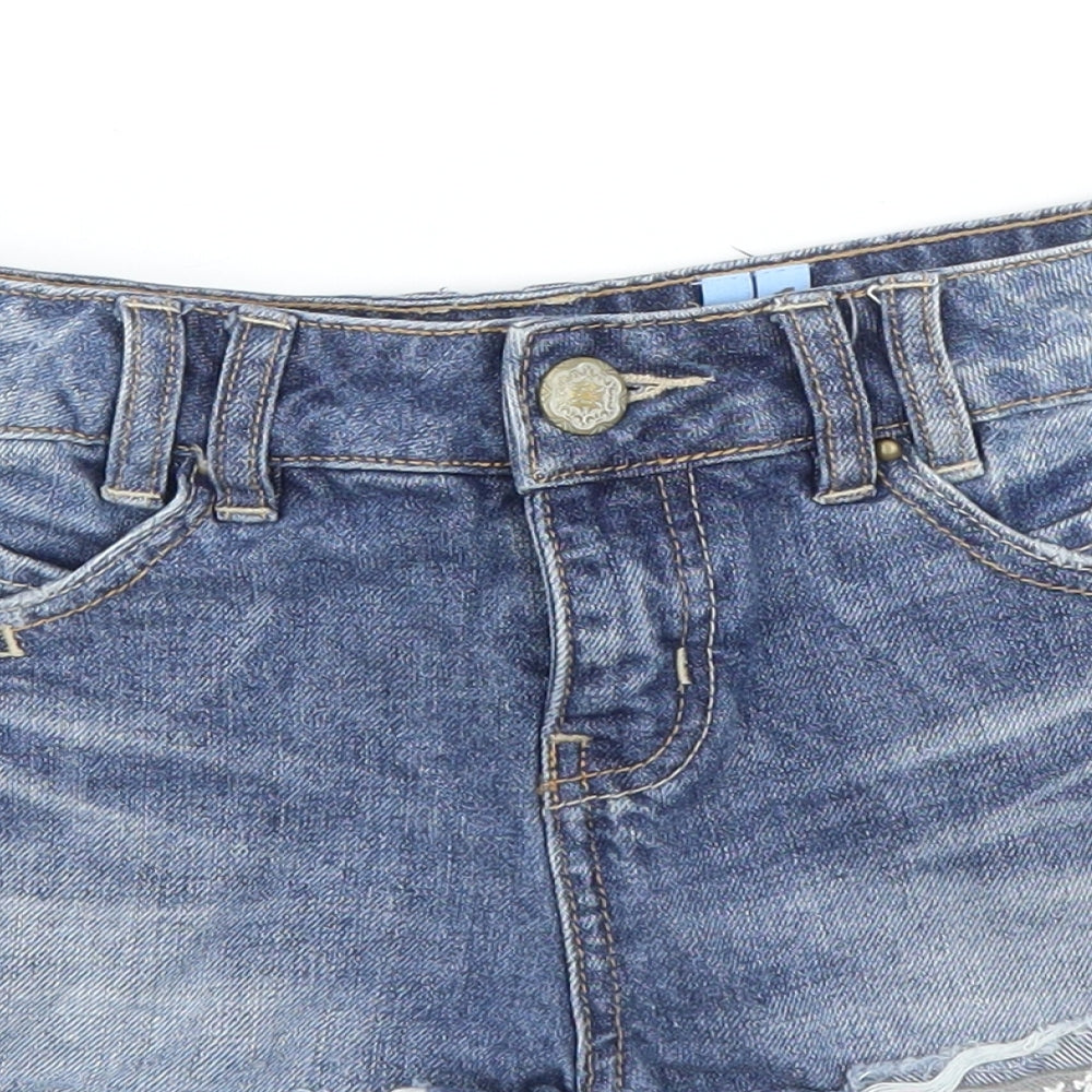 YesYes Womens Blue  Denim Hot Pants Shorts Size 6
