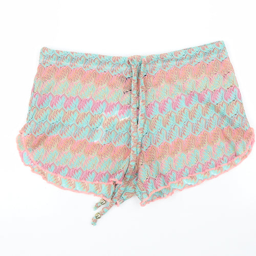 Primark Womens Pink Striped  Cut-Off Shorts Size S