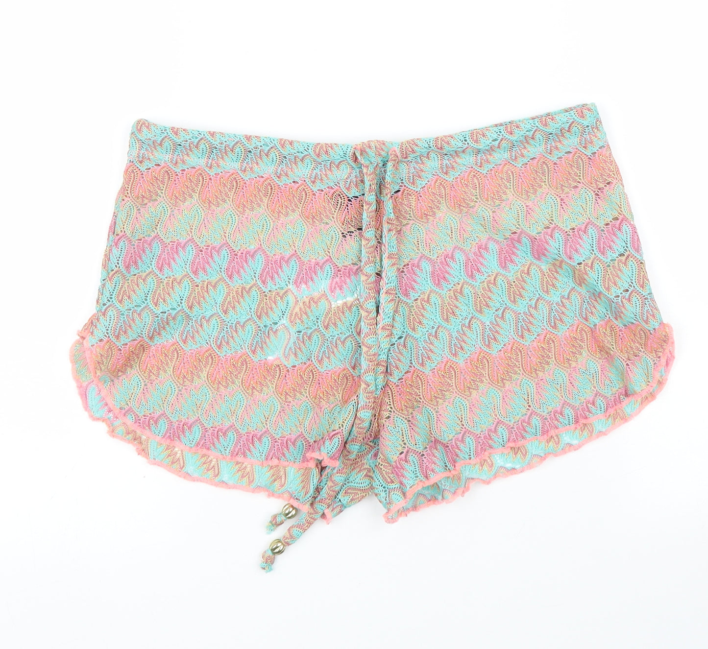 Primark Womens Pink Striped  Cut-Off Shorts Size S