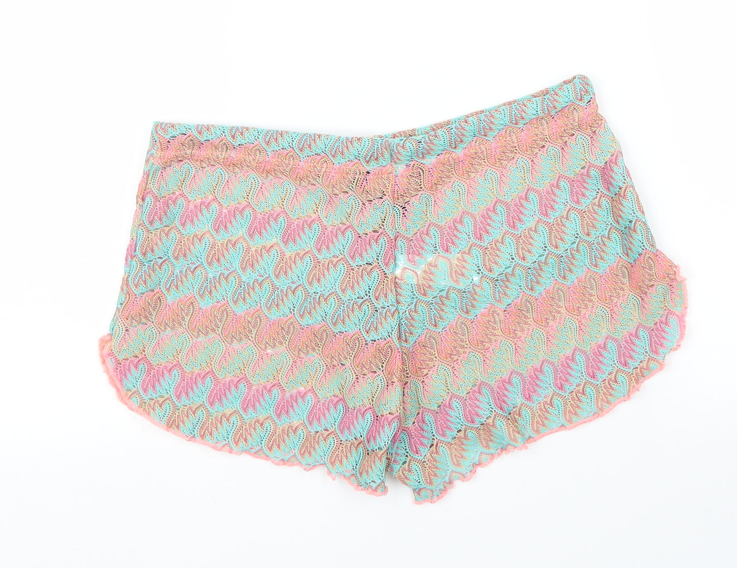 Primark Womens Pink Striped  Cut-Off Shorts Size S
