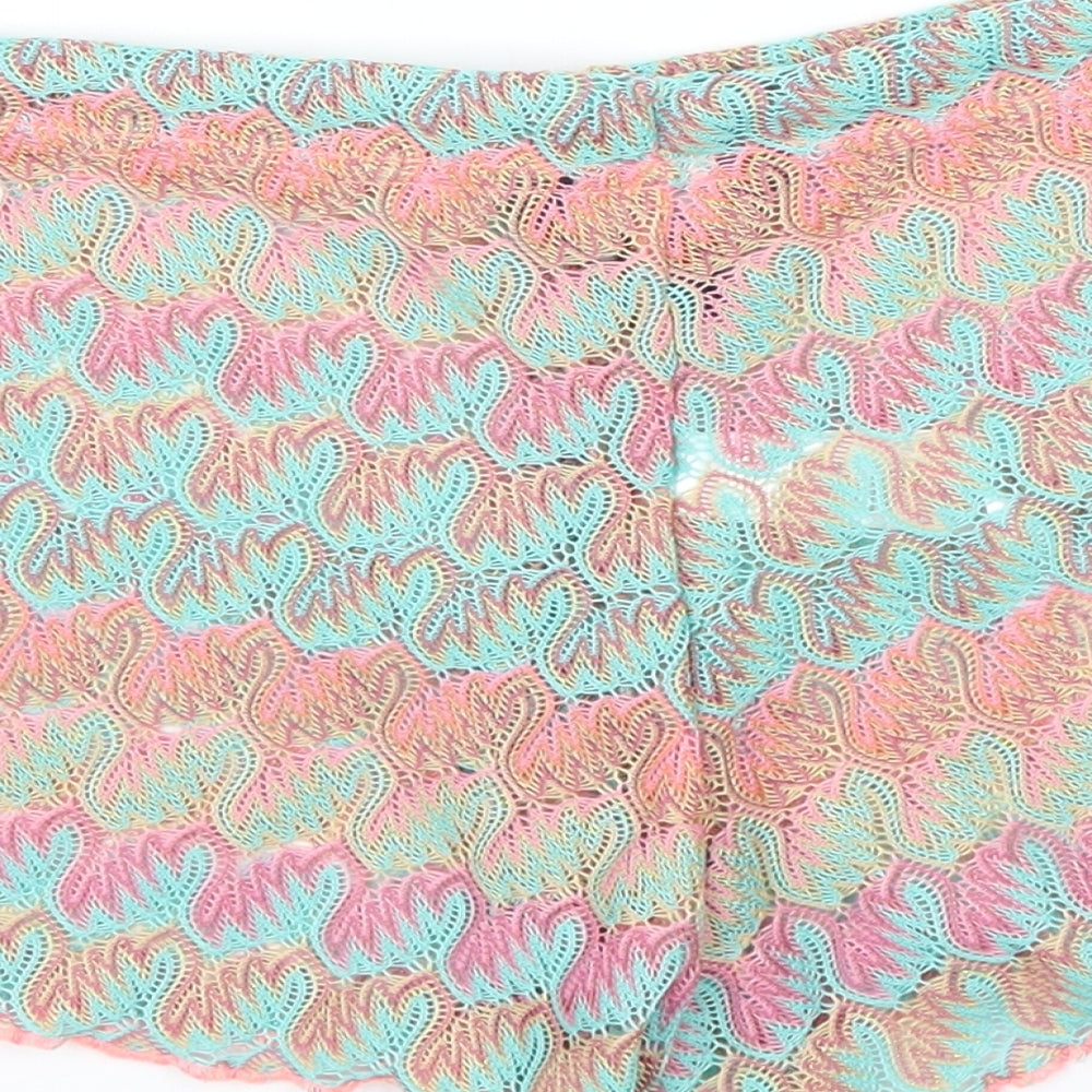 Primark Womens Pink Striped  Cut-Off Shorts Size S