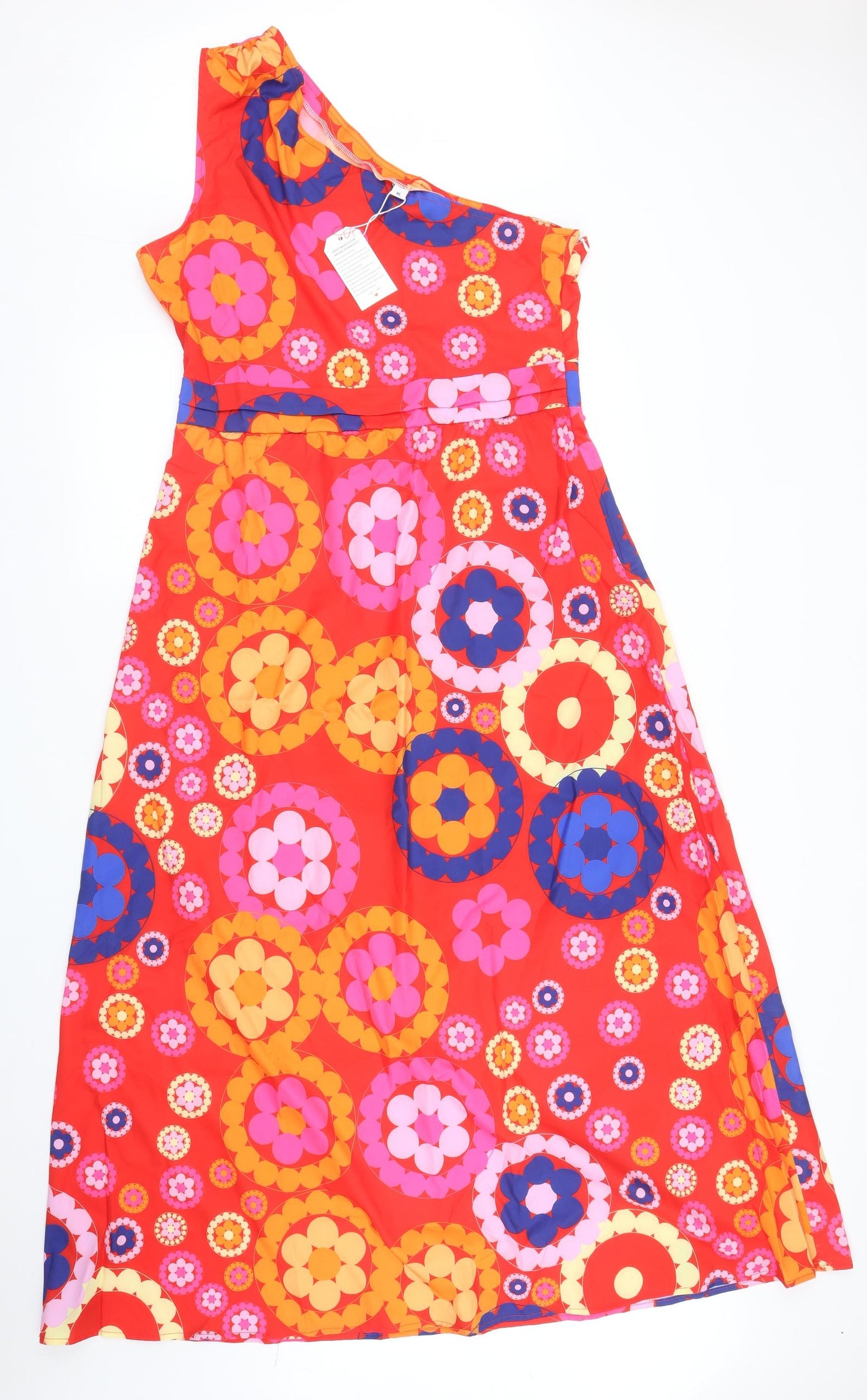 Preworn Womens Red Polka Dot  A-Line  Size XL