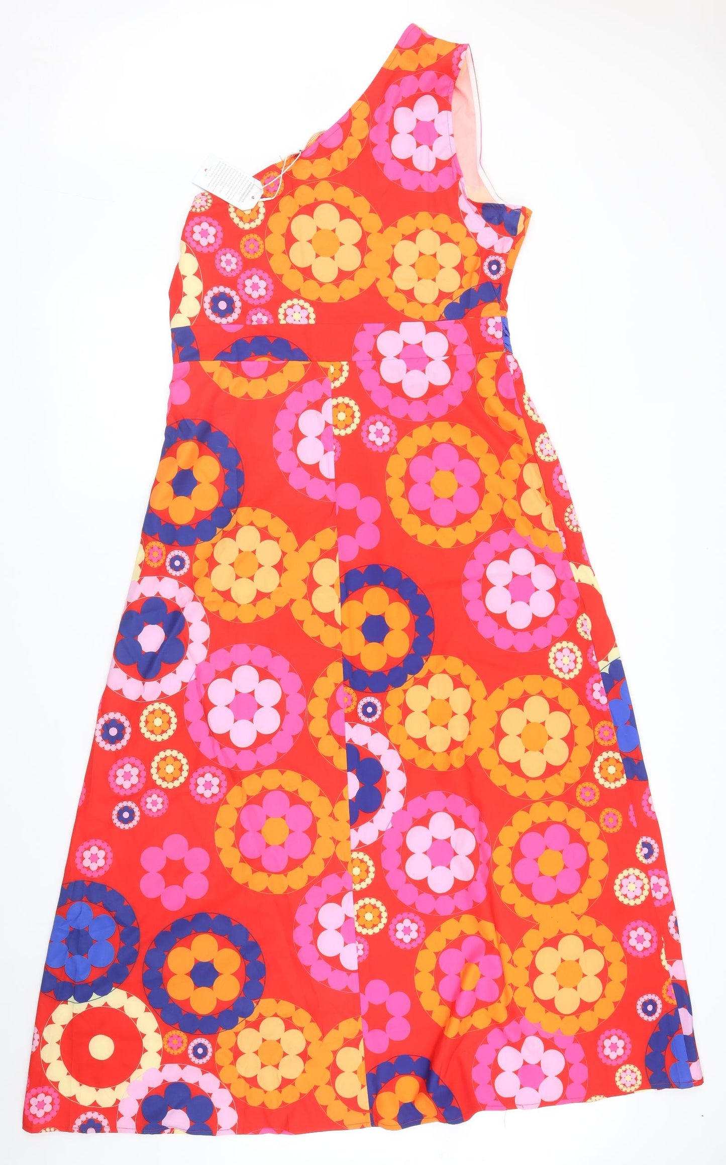 Preworn Womens Red Polka Dot  A-Line  Size XL