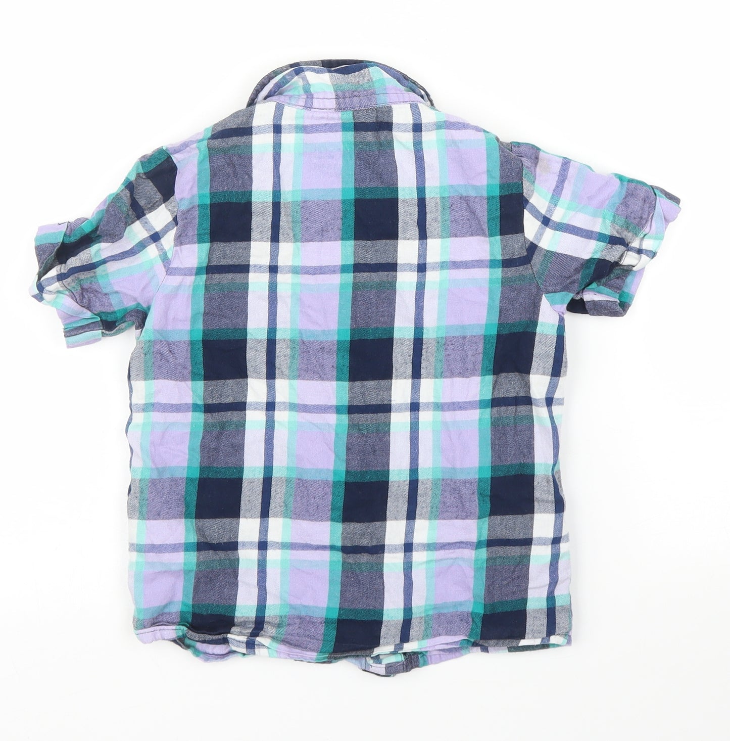 TU Boys Purple Plaid  Basic Button-Up Size 5 Years