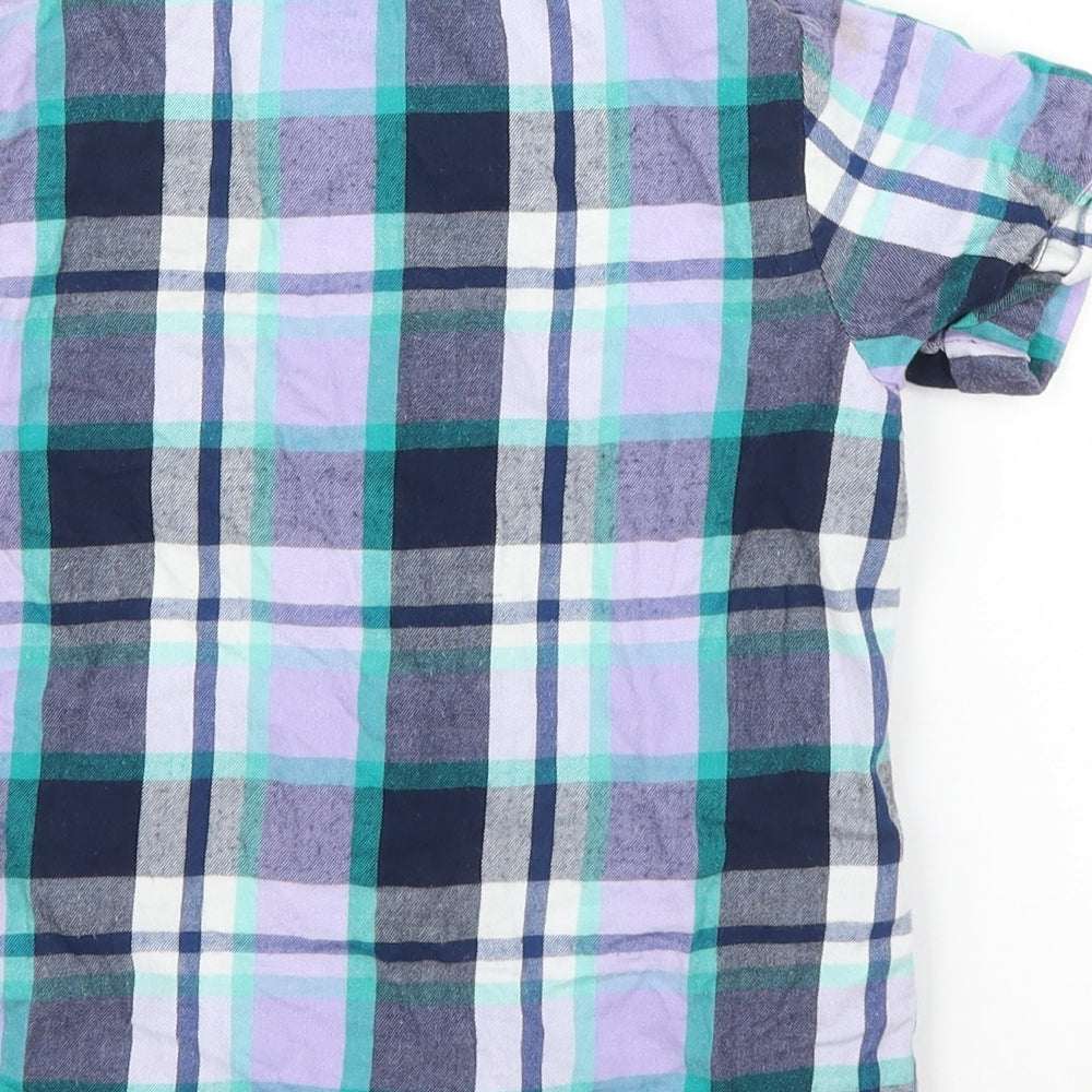 TU Boys Purple Plaid  Basic Button-Up Size 5 Years