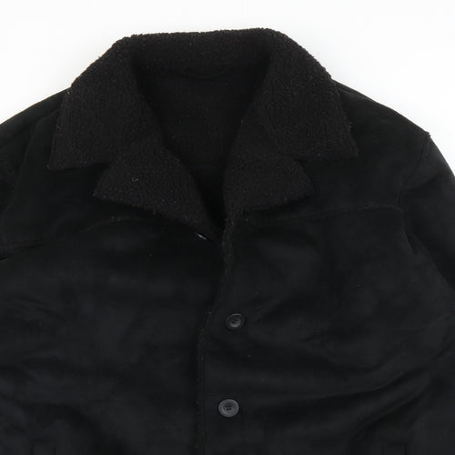 Blakes Mens Black   Overcoat Coat Size S