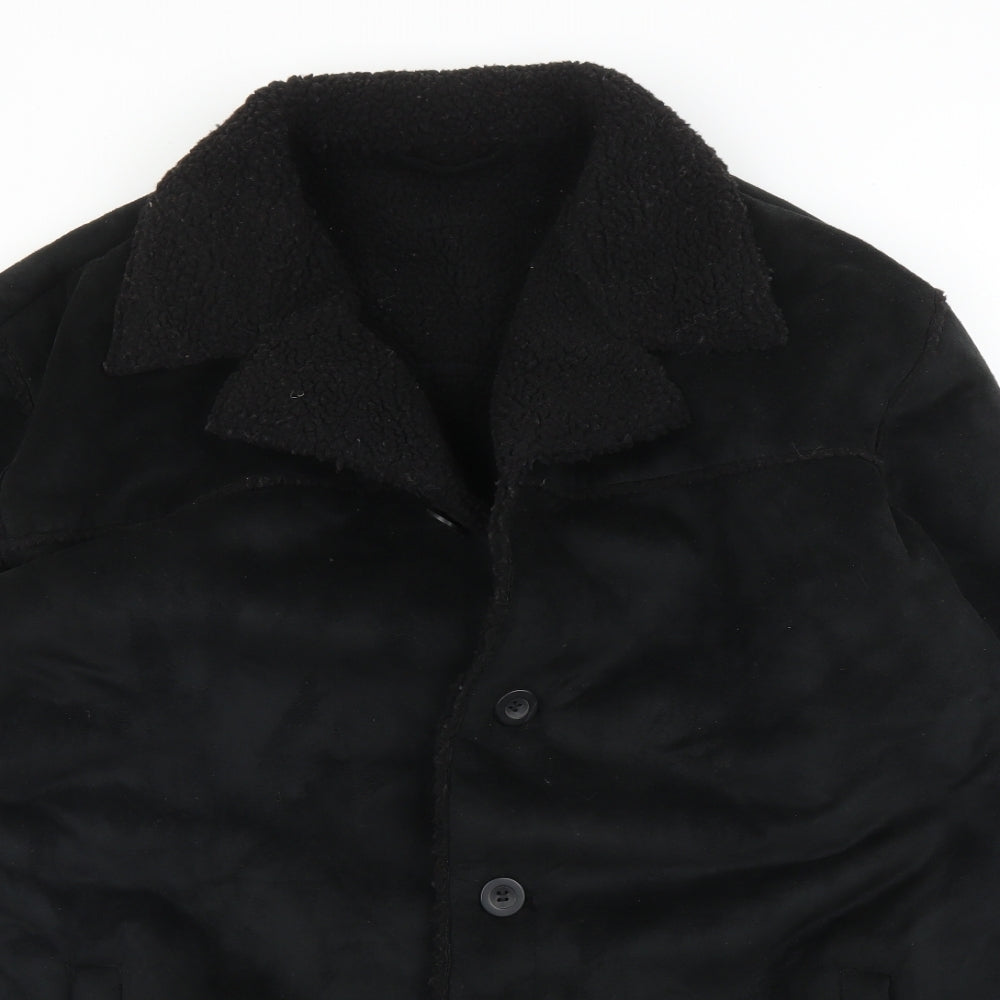 Blakes Mens Black   Overcoat Coat Size S