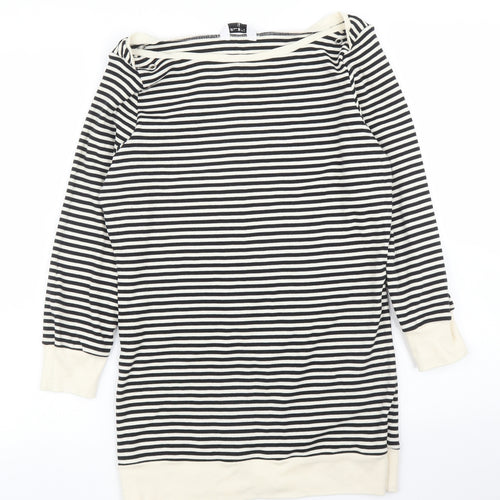 Select Womens White Striped  Tunic Jumper Size 12