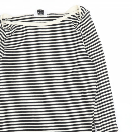 Select Womens White Striped  Tunic Jumper Size 12