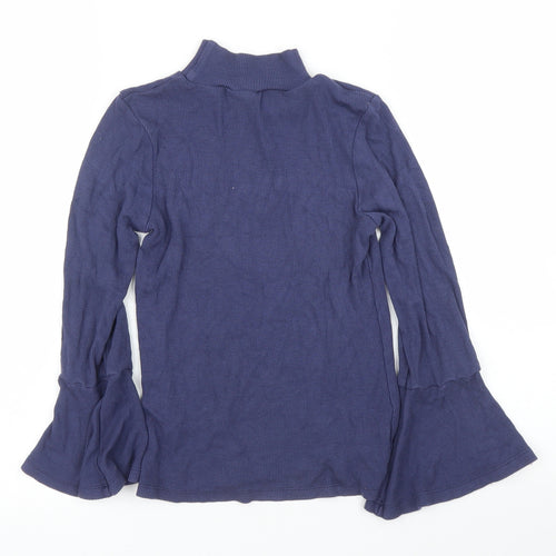 M&S Girls Blue   Basic Blouse Size 9 Years
