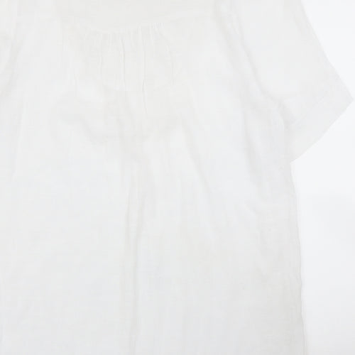 Jin Se Niao Womens White   Tunic Blouse Size XL