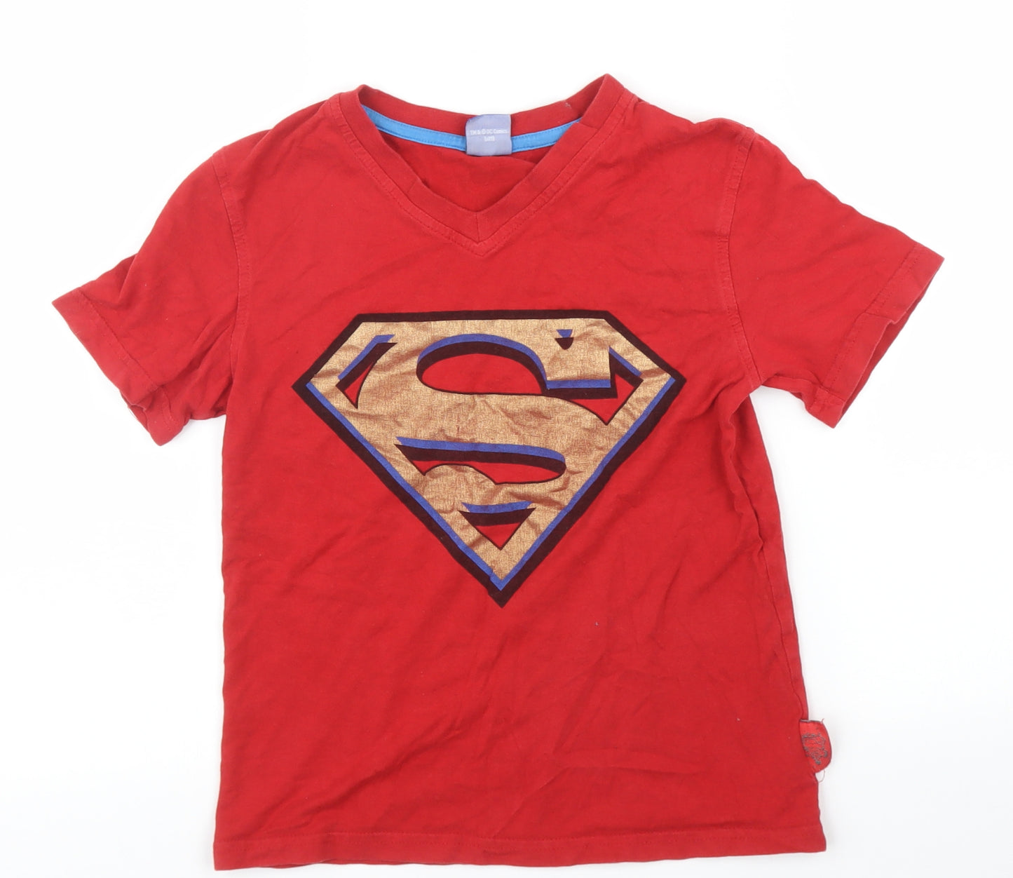George Boys Red   Basic T-Shirt Size 8 Years