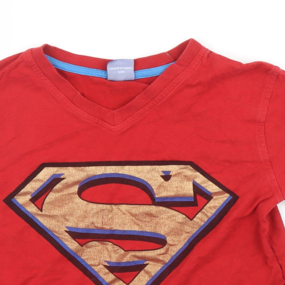 George Boys Red   Basic T-Shirt Size 8 Years