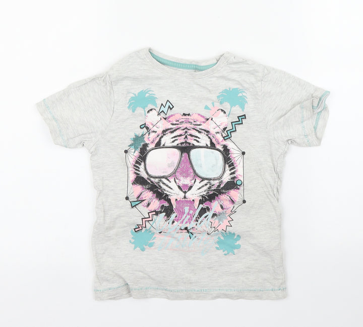 TU Boys Grey   Basic T-Shirt Size 5 Years