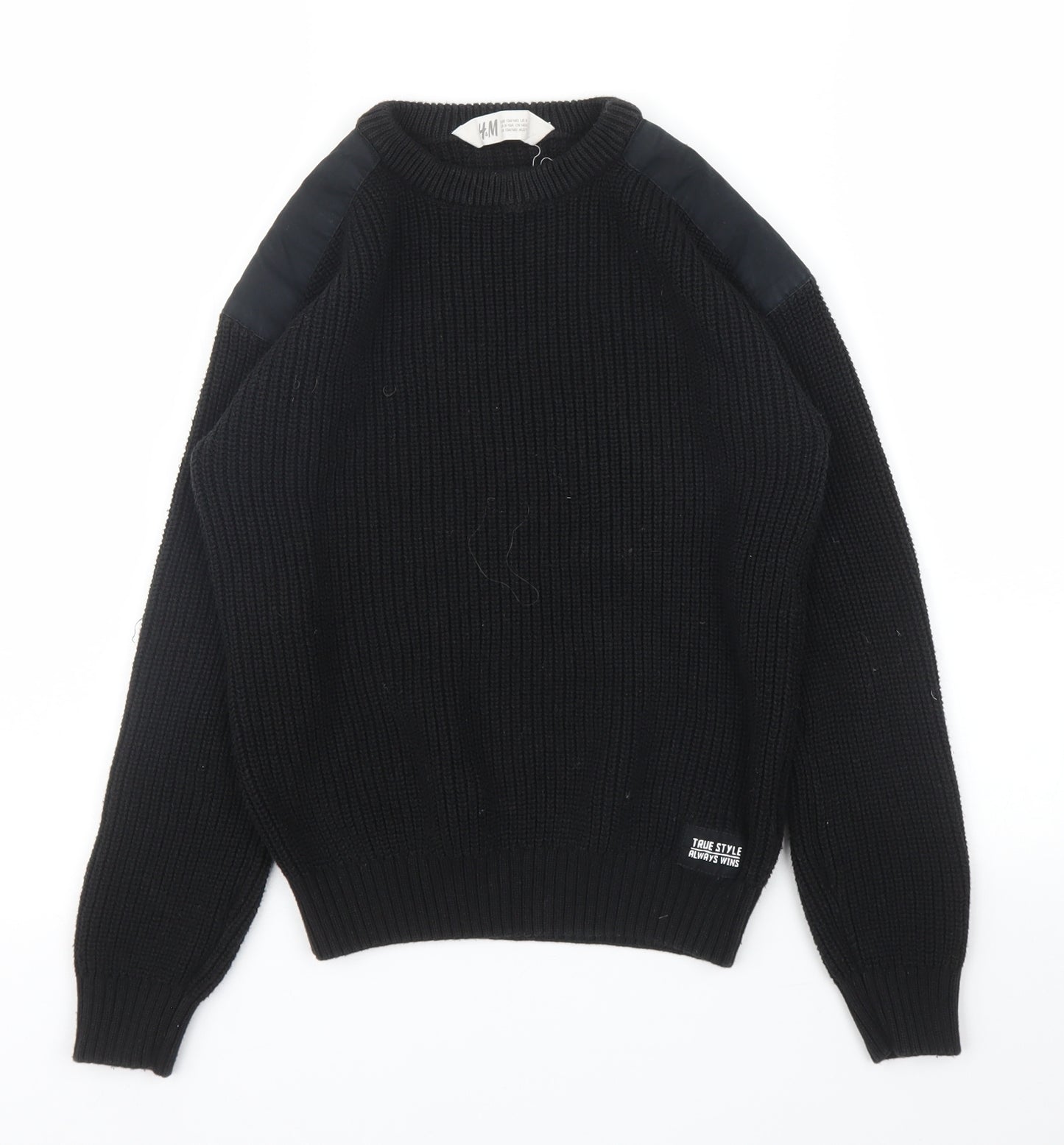 H&M Boys Black   Pullover Jumper Size 9 Years
