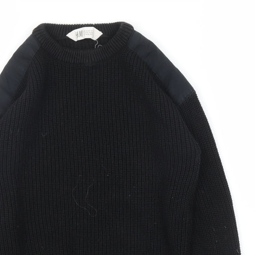 H&M Boys Black   Pullover Jumper Size 9 Years