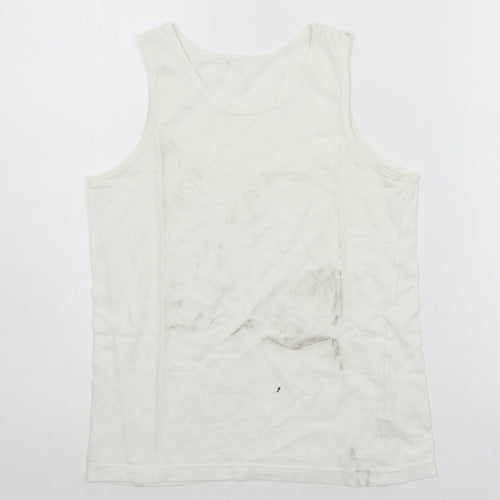 George Girls White   Basic Tank Size 11-12 Years