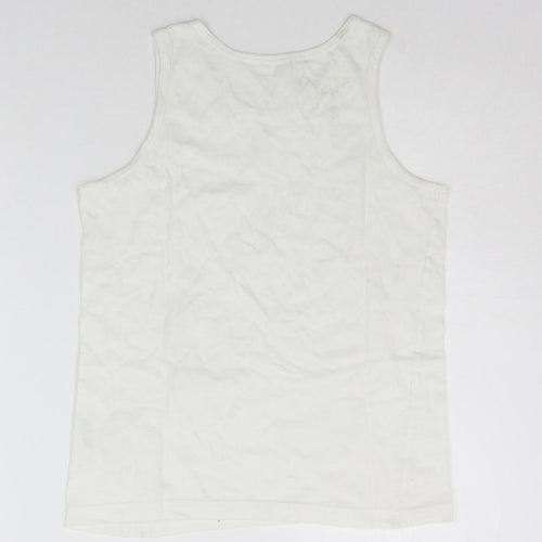 George Girls White   Basic Tank Size 11-12 Years