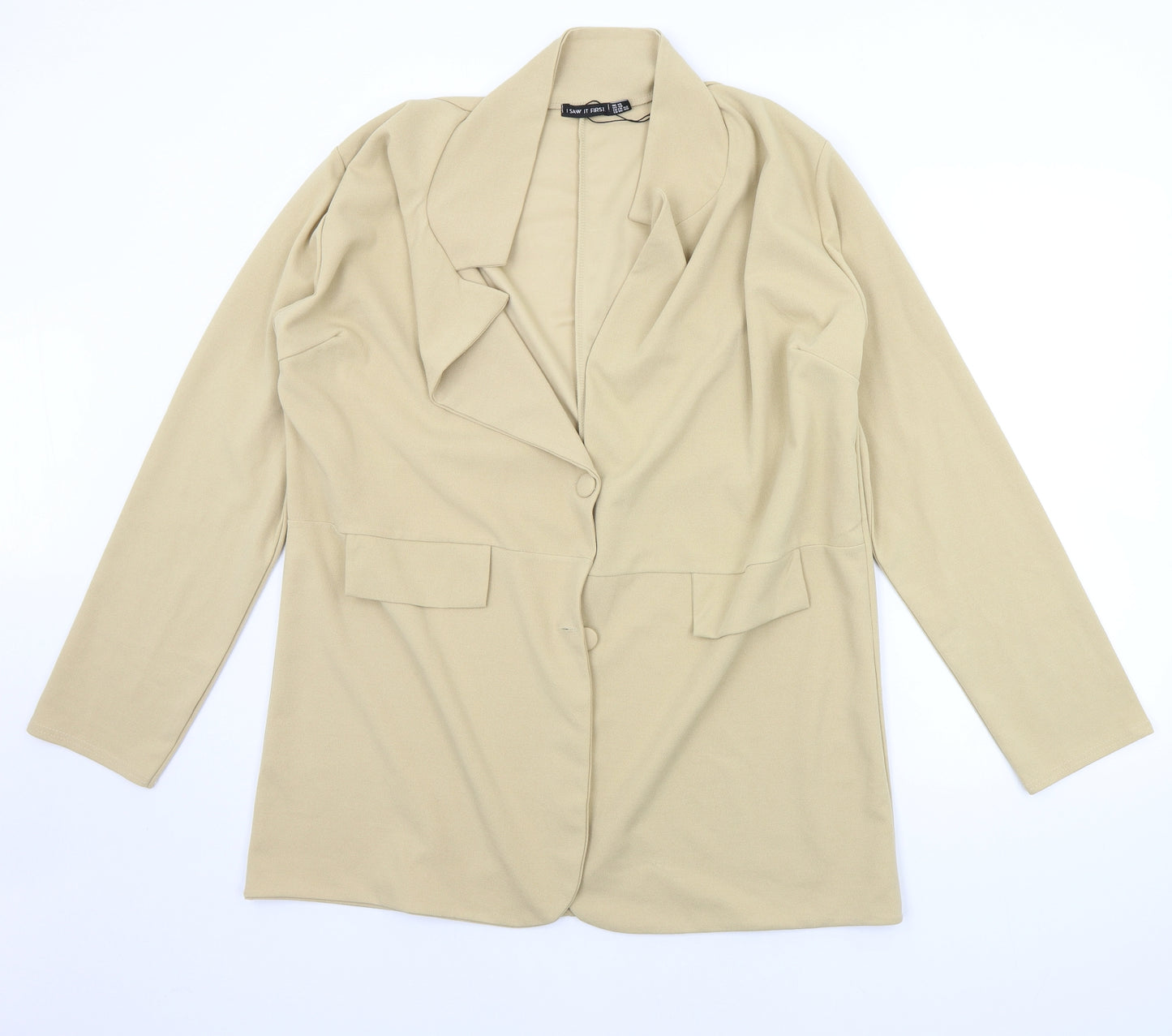 I SAW IT FIRST Womens Beige   Cardigan Jumper Size 14