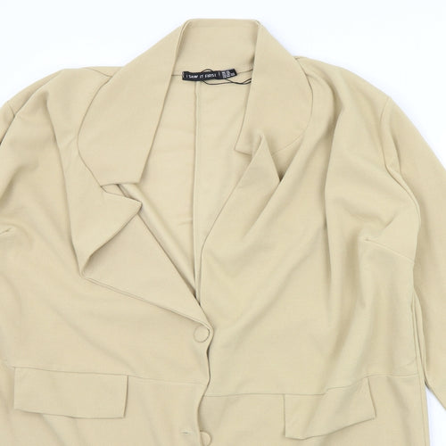 I SAW IT FIRST Womens Beige   Cardigan Jumper Size 14