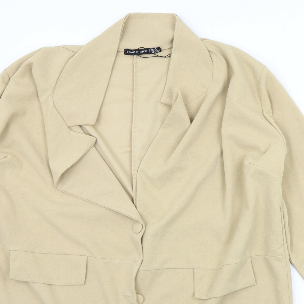 I SAW IT FIRST Womens Beige   Cardigan Jumper Size 14
