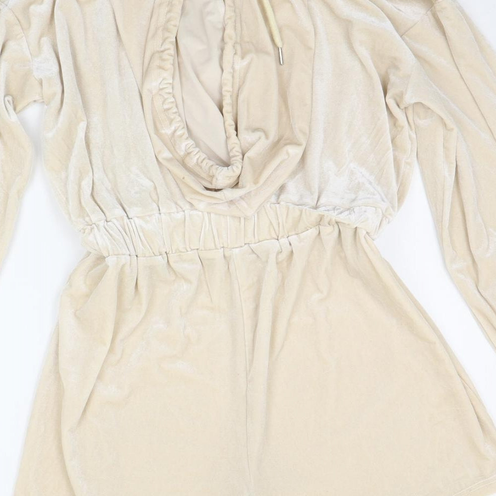 PRETTYLITTLETHING Womens Gold   Jumpsuit One-Piece Size 10