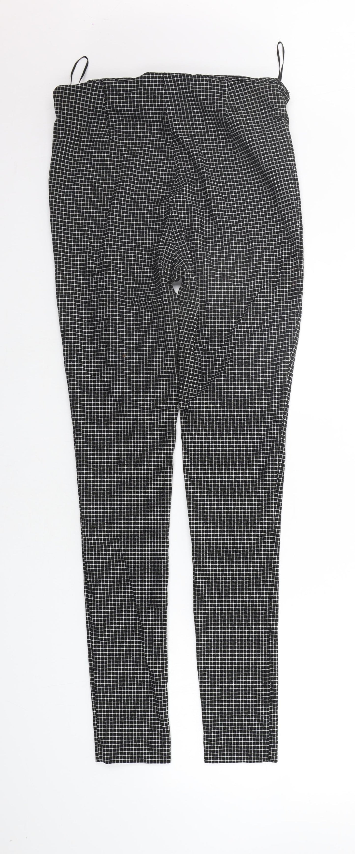 New Look Womens Black Check  Trousers  Size 10 L29 in