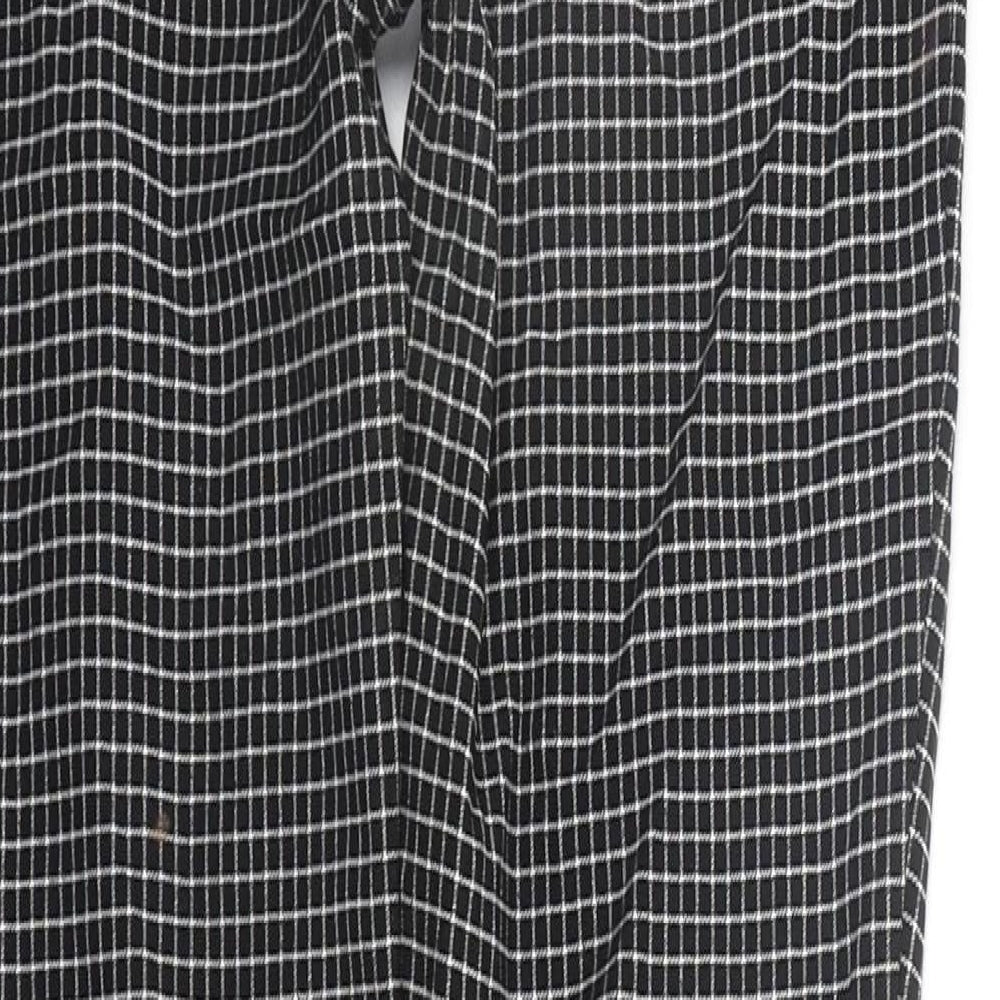 New Look Womens Black Check  Trousers  Size 10 L29 in