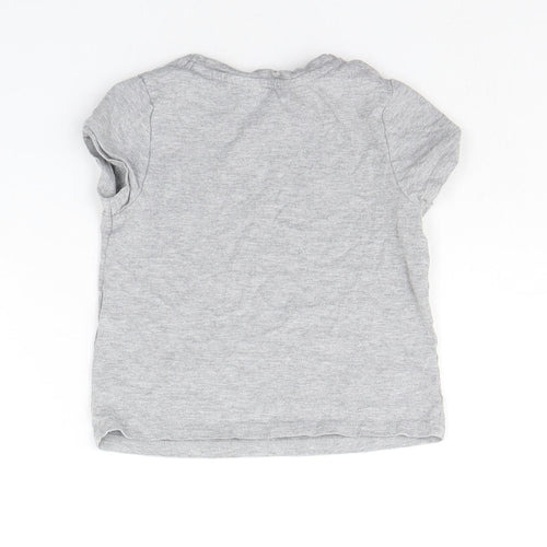 George Girls Grey   Basic T-Shirt Size 4-5 Years
