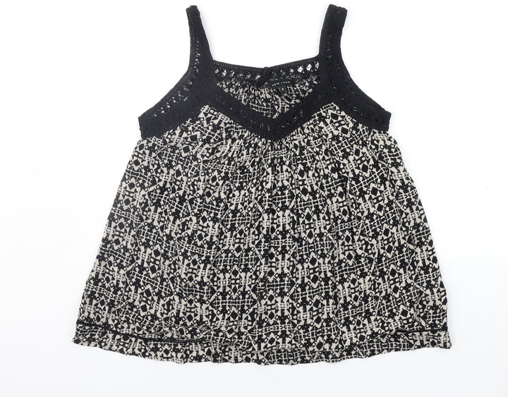 New Look Womens Beige Geometric  Basic Tank Size 8