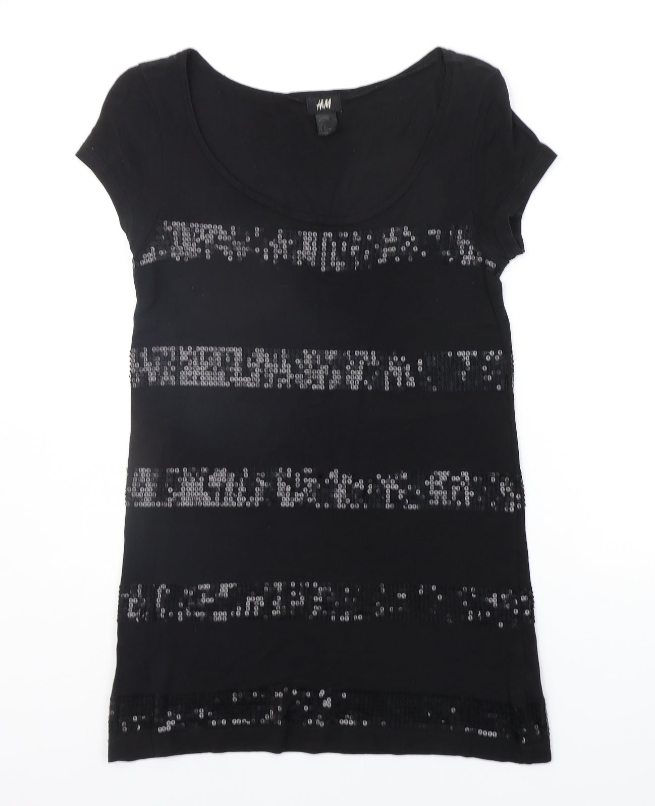 H&M Womens Black   A-Line  Size S  - SEQUIN