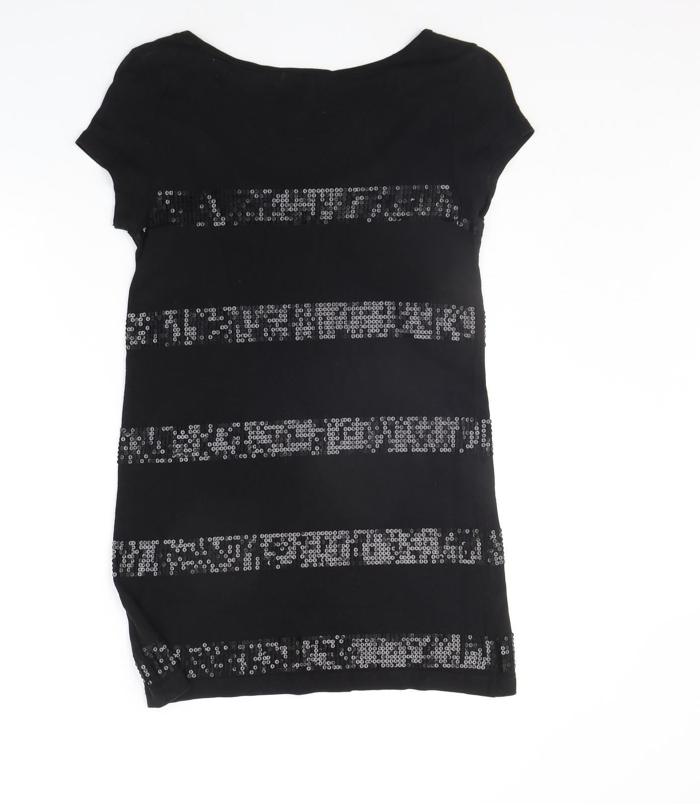 H&M Womens Black   A-Line  Size S  - SEQUIN